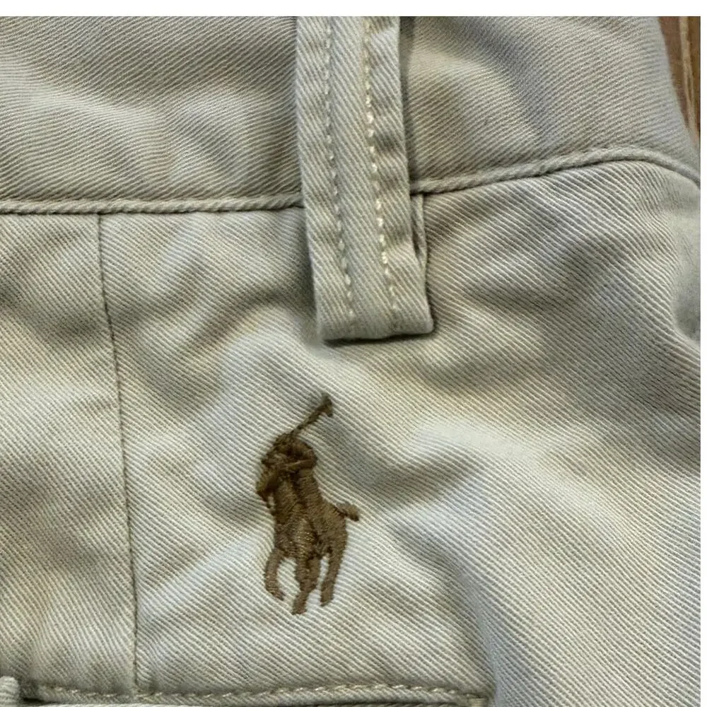 Polo Ralph Lauren Mens 34x32‎ Stretch Classic Fit Chino Pants Cotton Light Khaki